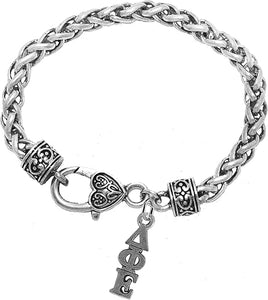 Delta Phi Epsilon," Greek Letters", Charm Bracelet - Licensed Sorority Jewelry Manufacturer, Hypoallergenic Safe No Nickel, Lead, Or Poisonous Cadmium