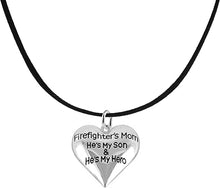Firefighter, My Son is My Hero Adjustable Necklace, Hypoallergenic, Safe-Nickel, Lead, Cadmium Free