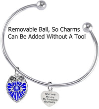 Policeman's, My Love, My Joy, My Sunshine, My Heart, Adjustable Bracelet, Hypoallergenic, Safe-Nickel Free, No Poisonous Lead Or Cadmium.