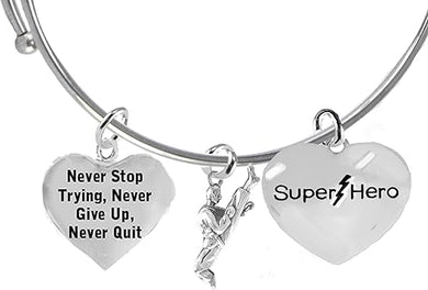 Martial Arts, Kickboxing Jewelry, Karate Jewelry, Super Hero, Never Stop Trying, Never Give Up, 