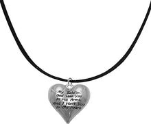 Army, My Soldier, God Has You in His Arms and I Have You in My Heart, Adjustable, Hypoallergenic Safe, No Nickel, Lead, Or Poisonous Cadmium in Suede Necklace