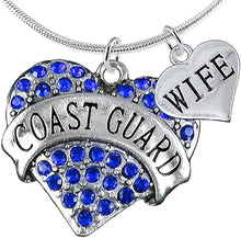 Coast Guard Wife Heart Necklace, Adjustable, Hypoallergenic, Will NOT Irritate Anyone with Sensitive Skin. Safe- Nickel, Lead and Cadmium Free