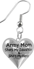 Army, Enlisted Daughter, My Daughter Is My Hero, Earrings, Hypoallergenic, Safe-Nickel, Lead, Cadmium Free