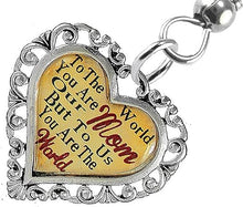 Mom Heart Charm Fishhook Earring Hypoallergenic, Safe-Nickel, Lead & Cadmium Free!