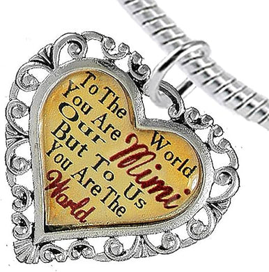 Mimi Heart Charm Bracelet Hypoallergenic, Safe, Nickel, Lead & Cadmium Free!