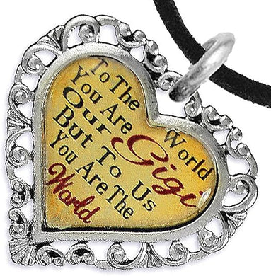 Gigi Heart Charm Necklace Hypoallergenic, Adjustable, Safe, Nickel, Lead & Cadmium Free!