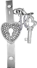 It Really Locks!, The Key to My Heart, Initial H, Cuff Crystal Bracelet, Hypoallergenic, Safe-Nickel, Lead, Free