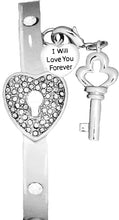 Message Bracelet, I Will Love You Forever, The Key to My Heart Bracelet, It Really Locks! Hypoallergenic, Safe-Nickel, Lead, Free