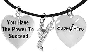 Martial Arts, Kickboxing Jewelry, Karate Jewelry, Super Hero, You Have The Power To Succeed, " Martial Arts Jewelry" Adjustable Necklace Hypoallergenic, Safe-Nickel, Lead Free