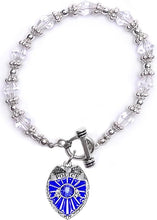 Policeman Badge Clear Crystal Bracelet Hypoallergenic Nickle, Lead, and Cadmium Free,