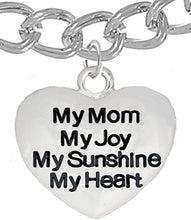 Message Jewelry, My Mom, My Joy, My Sunshine, My Heart, Bracelet, Hypoallergenic, Safe-Nickel, Lead, Free