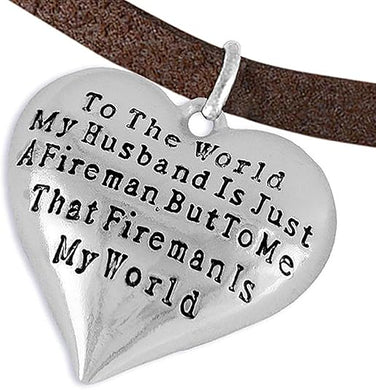My Firefighter is My World, Wife Adjustable Bracelet, Hypoallergenic, Safe-Nickel, Lead, Cadmium Free