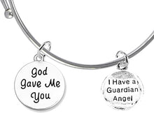 God Gave Me You, I Have A Guardian Angel, Hypoallergenic Adjustable Miracle Wire Bracelet, Safe-Nickel, Lead And Cadmium Free