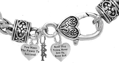 Kappa Kappa Gamma Greek Letters, You Have The Power To Succeed, Never Give Up, Never Quit, Licensed Sorority Jewelry Manufacturer, Hypoallergenic Safe Vintage Antique Wheat Chain Bracelet