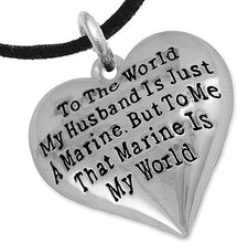 Marine Wife, My Husband is My World, Necklace, Hypoallergenic, Safe- Nickel, Lead and Cadmium Free