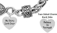 My Story Isn't Over, Believe In Yourself, On A Antique Wheat Chain Bracelet, Hypoallergenic Safe-Nickel, Lead And Cadmium Free