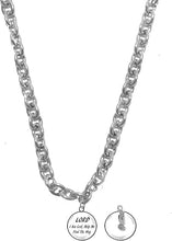 Lord I Am Lost, Help Me Find The Way, 2nd Charm Behind Charm, Praying Hands, Sterling Silver Solid .925 Sterling, Not Plated Or Coated.Cable Chain Necklace, Charm-Nickel, Lead, Cadmium Free