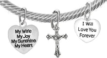 My Wife, My Joy, My Sunshine, My Heart, And I Will Love You Forever, And A Crucifix, Adjustable Bracelet Nickle, Lead, Cadmium Free