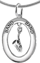 Band Saxophone Player, Hypoallergenic Adjustable Necklace, Safe-Nickel, Lead and Cadmium Free