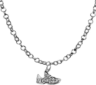 I Love Running Necklace, Nickel, Lead, And Cadmium Free-Hypoallergenic