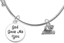 God Gave Me You, I Love Jesus, Hypoallergenic Adjustable Miracle Wire Bracelet, Safe-Nickel, Lead And Cadmium Free
