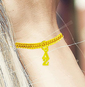 Delta Zeta 14KT Goldtone Adjustable Snake Chain Fashion Bracelet. With A 2 Inch Extension Attached. What A Great Gift For Yourself, A Friend, Or Family Member. Hypoallergenic-Safe, No Nickel, No Lead,