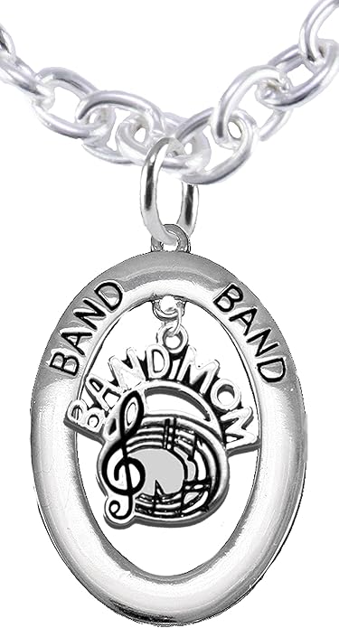 Band Mom, Hypoallergenic Adjustable Necklace, Safe-Nickel, Lead and Cadmium Free