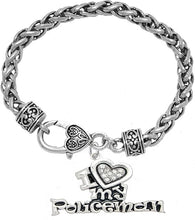 Policeman's, I Love My Policeman, Antique Wheat Chain Bracelet, Hypoallergenic, Safe-Nickel, Lead, Free
