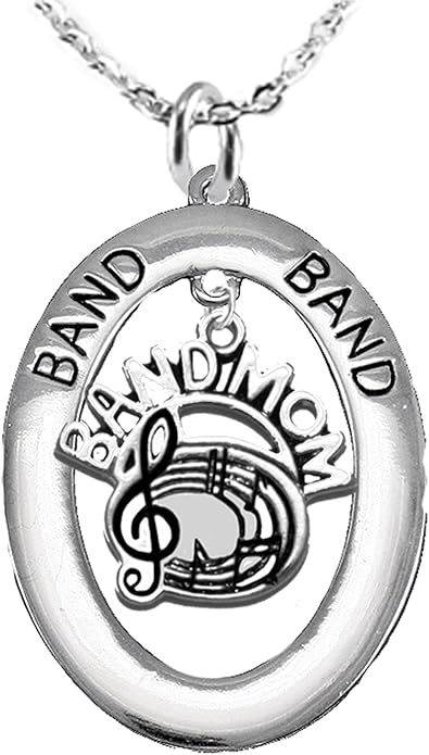 Band Mom, Hypoallergenic Adjustable Necklace, Safe-Nickel, Lead and Cadmium Free