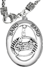 Band Music Notes Hypoallergenic Adjustable Necklace, Safe-Nickel, Lead Free