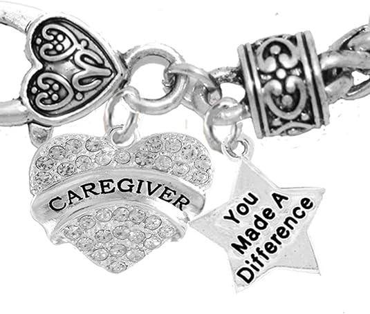 Caregiver, Nurse, RN, LPN, You Made A Difference, Bracelet, Hypoallergenic, Safe-Nickel, Lead, Free