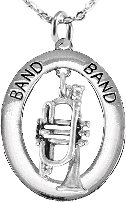 Band Trumpet Hypoallergenic Adjustable Necklace, Safe-Nickel, Lead Free