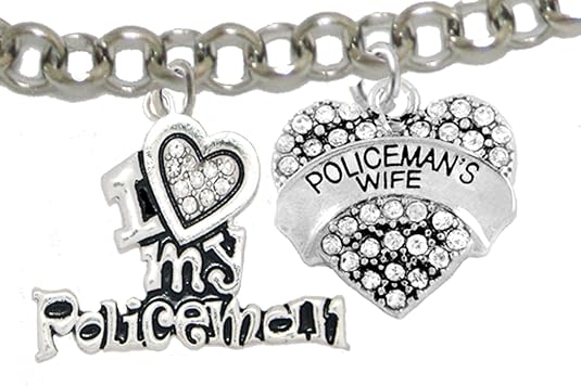 Policeman's, I Love My Policeman, Policeman's Wife, Hypoallergenic, Safe-Nickel, Lead, Free