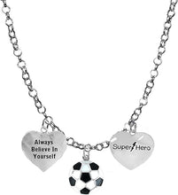 Soccer, Always Believe In Yourself, Super Hero, " Soccer Player Jewelry" Adjustable Necklace Hypoallergenic, Safe-Nickel, Lead Free