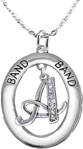 School Band, Music, Orchestra Jewelry, Hypoallergenic Adjustable Necklace, Safe-Nickel, Lead and Cadmium Free (Crystal A)