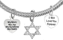 Jewish, My Mom, My Joy, My Sunshine, My Heart, I Will Love You Forever, And A Crystal Star Of David, With Crystal Ends, Hypoallergenic, Safe-Nickel, Lead, And Cadmium Free