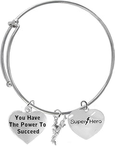 Martial Arts, Kickboxing Jewelry, Karate Jewelry, Super Hero, You Have The Power To Succeed, " Martial Arts Jewelry" Adjustable Bracelet Hypoallergenic, Safe-Nickel, Lead Free