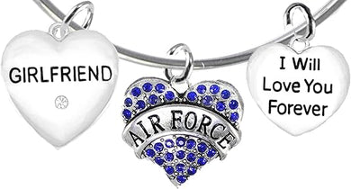 Air Force Girlfriend, I Will Love You Forever, Hypoallergenic, Safe-Nickel Free, No Poisonous Lead Or Cadmium