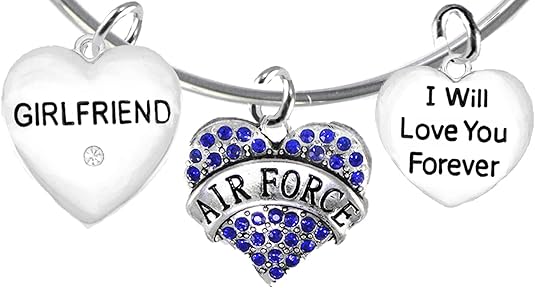 Air Force Girlfriend, I Will Love You Forever, Hypoallergenic, Safe-Nickel Free, No Poisonous Lead Or Cadmium