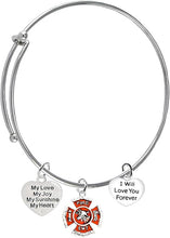 EMT, Firefighter, My Love, My Joy, My Sunshine, I Will Love You Forever Bracelet, Hypoallergenic, Safe-Nickel, Lead, Free