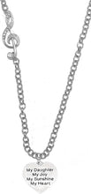 Treble Clef, My Daughter, My Joy, My Sunshine, My Heart, Rolo Chain Adjustable Necklace, Hypoallergenic, Safe-Nickel, Lead, and Cadmium Free