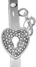 It Really Locks!, The Key To My Heart, "Initial P", Cuff Crystal Bracelet, Hypoallergenic, Safe-Nickel, Lead, Free