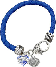 Coast Guard, I Love You to The Moon and Back Charm, Genuine Leather Bracelet, Hypoallergenic, Safe- Nickel, Lead, and Cadmium Free
