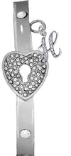It Really Locks!, The Key to My Heart, Initial H, Cuff Crystal Bracelet, Hypoallergenic, Safe-Nickel, Lead, Free