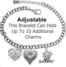 Army Wife, My Soldier, God Has You in His Arms and I Have You in My Heart, Adjustable Bracelet, Hypoallergenic Safe, No Nickel, Lead, Or Poisonous Cadmium