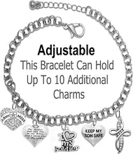 Army Mom, My Soldier, God Has You In His Arms And I Have You In My Heart, Keep My Son Safe, Crystal Cross, Adjustable Bracelet, Hypoallergenic Safe, No Nickel, Lead, Or Poisonous Cadmium