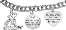 Army Mom, My Daughter, God Has You in His Arms and I Have You in My Heart, My Daughter, My Sunshine, Adjustable, Hypoallergenic Safe, No Nickel, Lead, Or Poisonous Cadmium in Bracelet