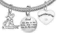 Army Grandma, My Granddaughter, God Has You in His Arms and I Have You in My Heart, Adjustable, Hypoallergenic Safe, No Nickel, Lead, Or Poisonous Cadmium in Bracelet