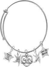 Swim, Reach for The Stars 5 Charm Adjustable Bracelet, Hypoallergenic, Safe-Nickel Free, No Poisonous Lead Or Cadmium
