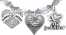 Army Mom, My Soldier, God Has You in His Arms and I Have You in My Heart, Bracelet, Hypoallergenic Safe, No Nickel, Lead, Or Poisonous Cadmium